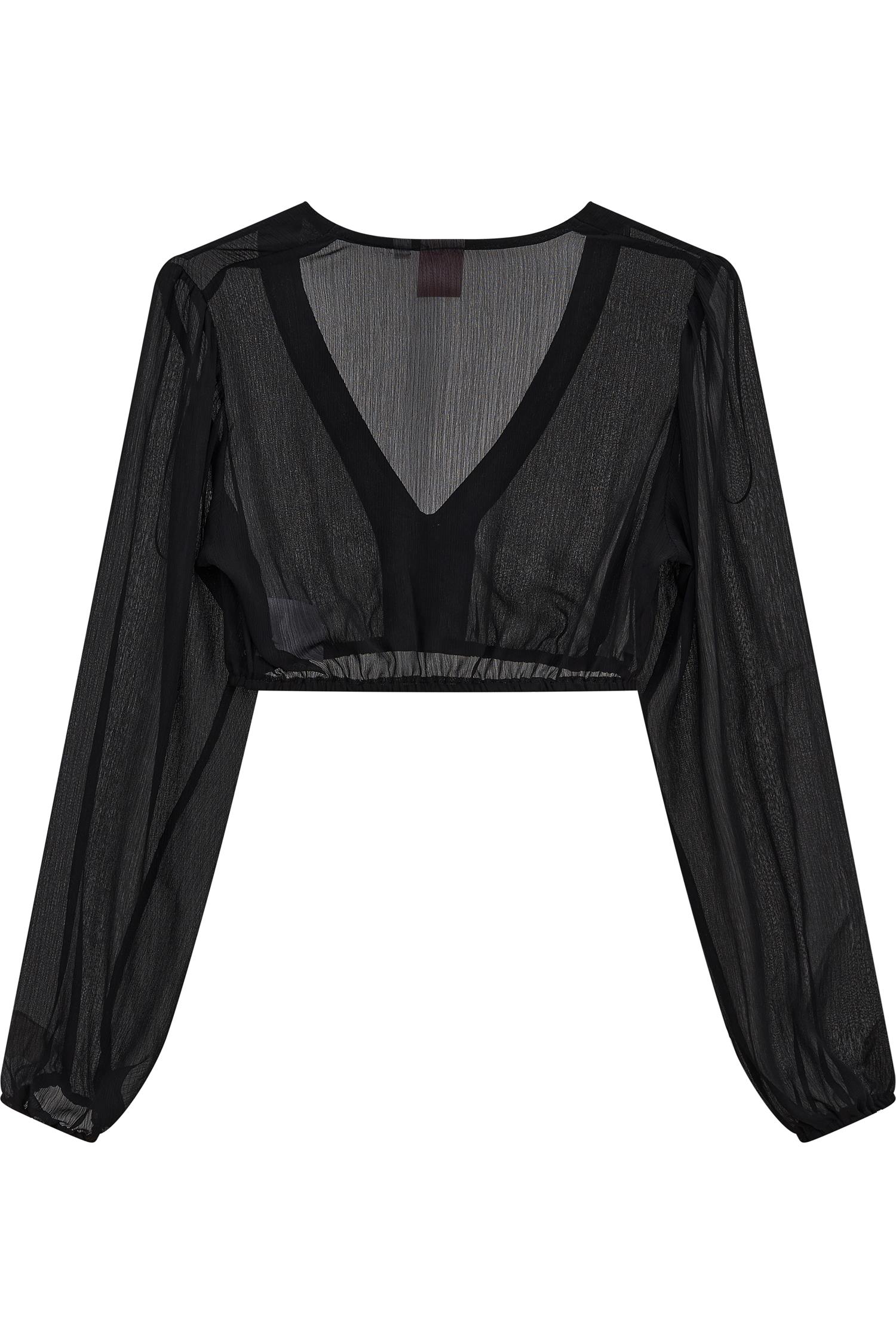 Dirndlbluse Efeu von Spieth & Wensky in Schwarz